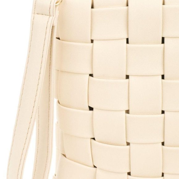 Faux Leather Woven Clutch - Picture 3 of 6